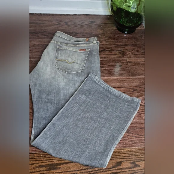 7 For All Mankind Men's Relaxed Fit Jeans in Gray - Picture 7 of 11